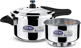 ULTRA Triply Krono Diet Aisi 304 Stainless Steel Pressure Cooker | Capacity 5.5Liters