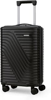 American Tourister Travix | Cabin Trolley Bag (55 cm) | 360° 8 Wheel Travel Luggage | Hard Case Polycarbonate Suitcase | Recessed Combination Lock | Black