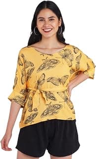 Zink London Women's Yellow Flared Top