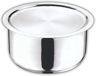 Vinod Stainless Steel 304 Grade Tope/Patila/Topiya with Lid - Diameter 18 cm, Capacity 2.2 Litre, Induction and Gas Stove Friendly, 2 Year Warranty, Silver