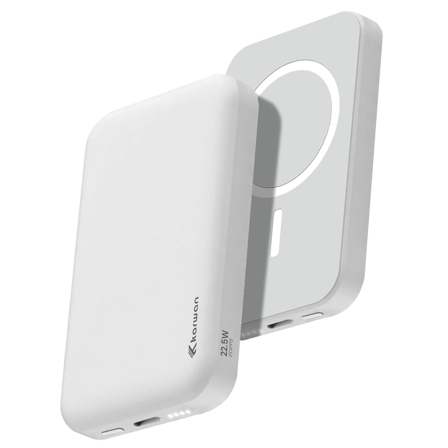 KARWAN Mag-Safe 10000Mah Wireless Power Bank,22.5W Wired & 15W Wireless Fast Charging Powerbank with USB Type C Port,Compatible with iPhone 17/16/15/14/13/12 Series,Android & Other Qi Enabled Phones