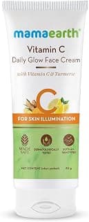 Mamaearth Vitamin C Daily Glow Face Cream With Vitamin C & Turmeric For Skin Illumination - 80 G
