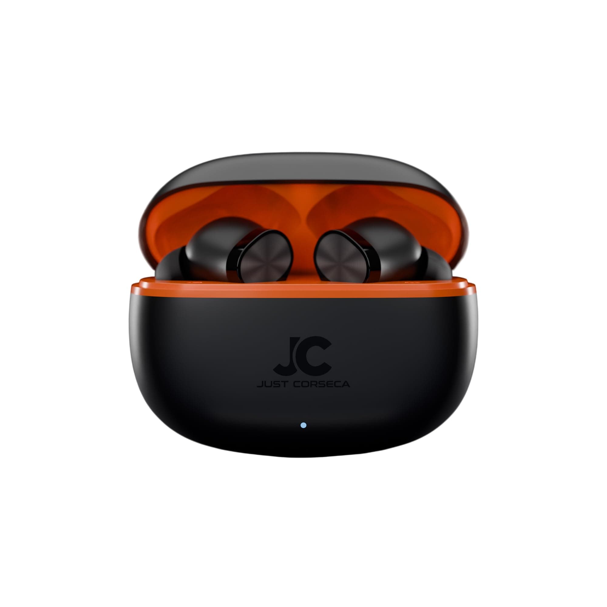JUST CORSECA Sounddrum Wireless Earbuds | Bluetooth 6.0 | 10mm Dynamic Drivers | 40H Playtime | Type-C Fast Charging | Smart Touch Control | Deep Bass & Clear Calls | Lightweight TWS Earbuds (Black)