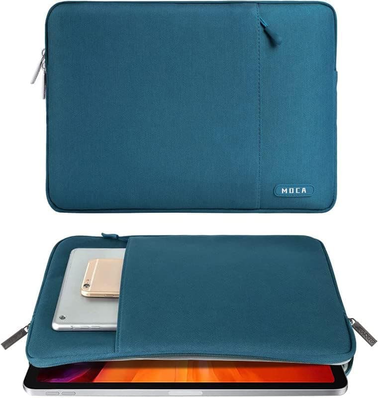 MOCA 9-11 Inch Tablet Sleeve Bag Carrying Case Fits New 11-inch iPad Pro M4/iPad Air M2 2024, Air 5/4/3 10.9"/10.5", Pro 11 M2, i-Pad 10th 10.9, i-Pad 9/8th Gen 10.2, Tab S8/S9 11"- Deep Teal