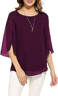 PLADO Women's and Girls Georgette Top Maroon