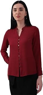 Allen Solly Women's 100% Polyester Regular Fit Shirt