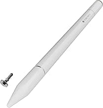 Zebronics Universal Stylus Type-C, Magnetic Attachment, LED Indicator, Replaceable Pen Tips, High Precision, Ultra-Lightweight, iPadOS, iOS, Android Compatible (White_Stylus Lite)