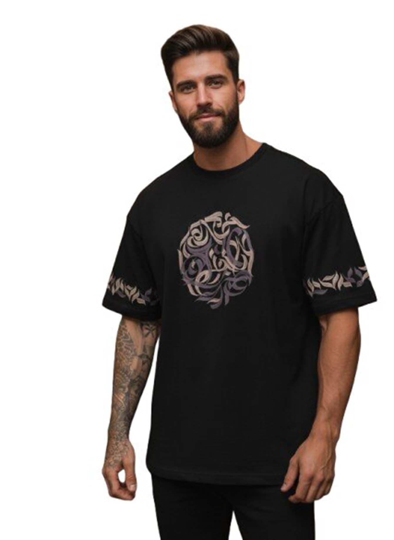 Lymio Oversized T Shirt for Men || Round Neck T Shirt || Printed T Shirt (T-91-94)