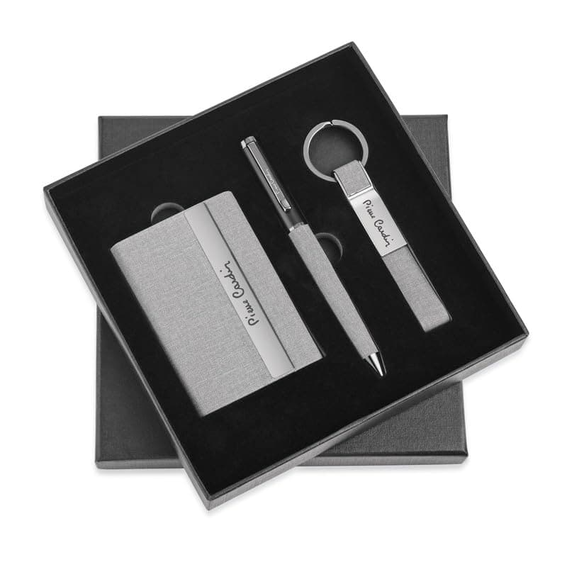 Pierre Cardin Regency Gift Set | Premium Twist Mechanism Ball Pen, Card Holder & Key Chain | Ideal for Festive & Corporate Gifting | Beige Body