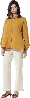 ONLY Oversized Striped Spread Collar Cotton Casual Shirt