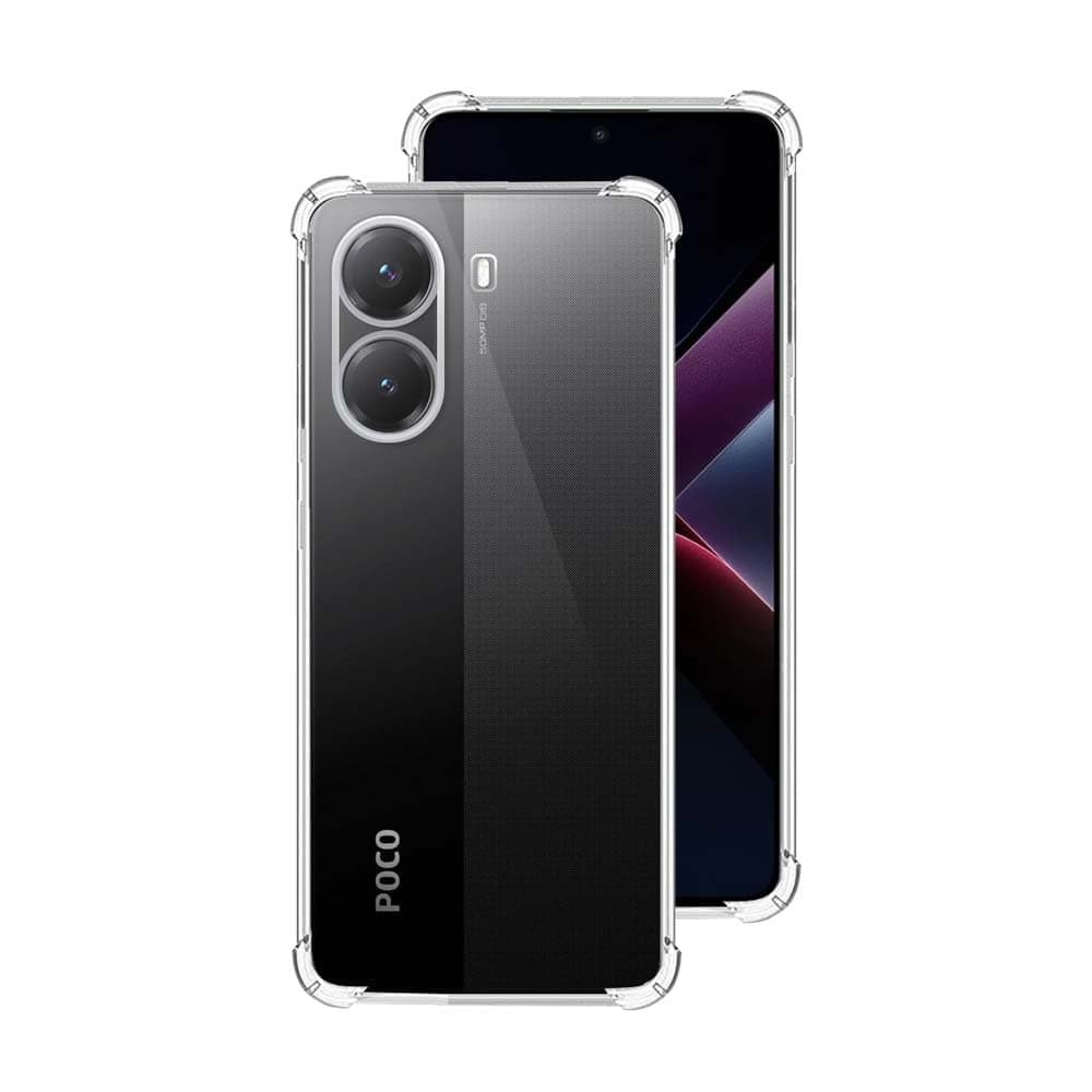 7SEVEN® Back Cover for Poco X7 Pro 5G Transparent Mobile Back Case Shock Proof Design Camera Edges Protection Crystal Clear Phone Case Silicon Soft TPU and Flexible Bumper Phone Cover