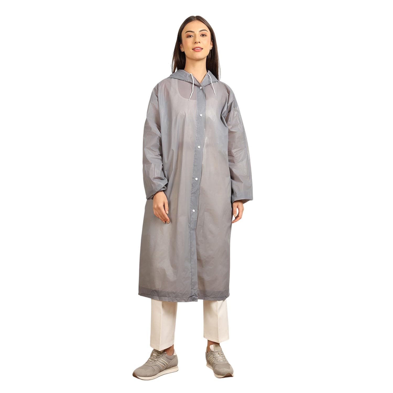 Citizen Eco-Friendly EVA Poncho Raincoat for Men & Women, Lightweight Waterproof Coat with Hood, Adjustable Drawstring, Button Closure Reusable & Durable Outdoor Rainwear