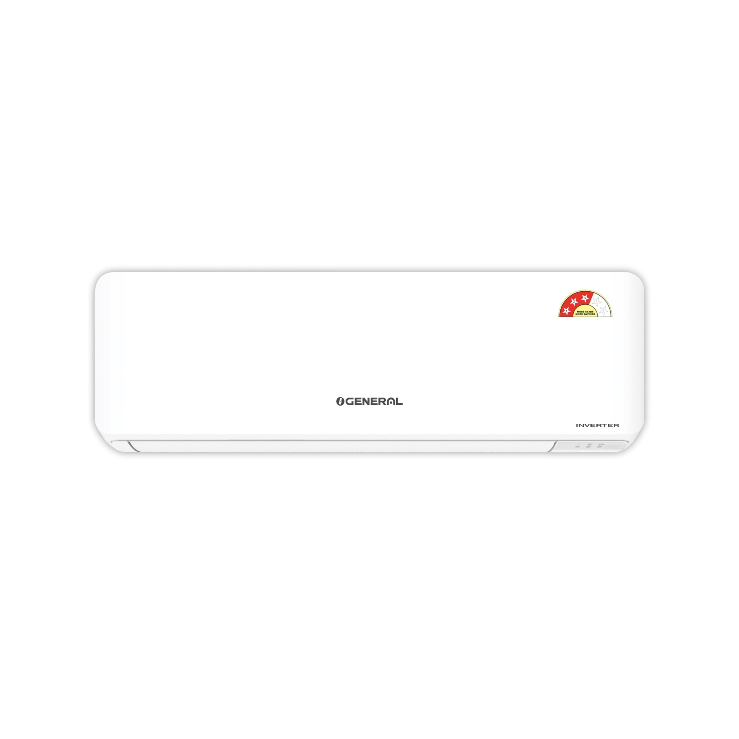 GENERAL 1.5Ton BEE 2026 3 Star Rated,Inverter Split AC(ASGG18CPWA-B,White,Copper,5300W,Powerful Cooling,15m Long Reach Airflow,4 Way Swing,55°C Max,Suitable for 170~200 Sft,Free Standard Installation)
