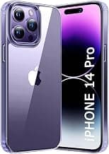TheGiftKart Ultra-Hybrid Crystal Clear Back Case Cover for iPhone 14 PRO | Shockproof Design | Hard Back Cover Case for iPhone 14 PRO (PC & TPU, Transparent)