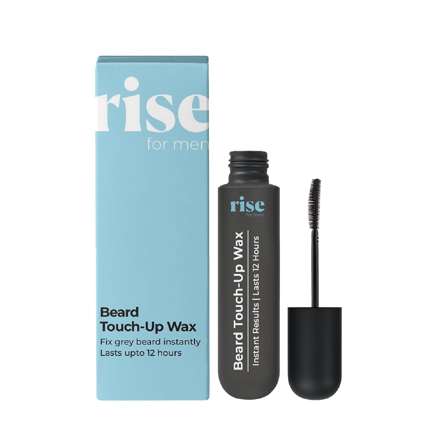 Rise For Men Beard Touch-Up Wax | Instant Beard Colour | Quick Grey Beard Fix with Argan Oil | Smudge & Water Resistant Beard Touch Up For Men | Up to 12 Hour Hold