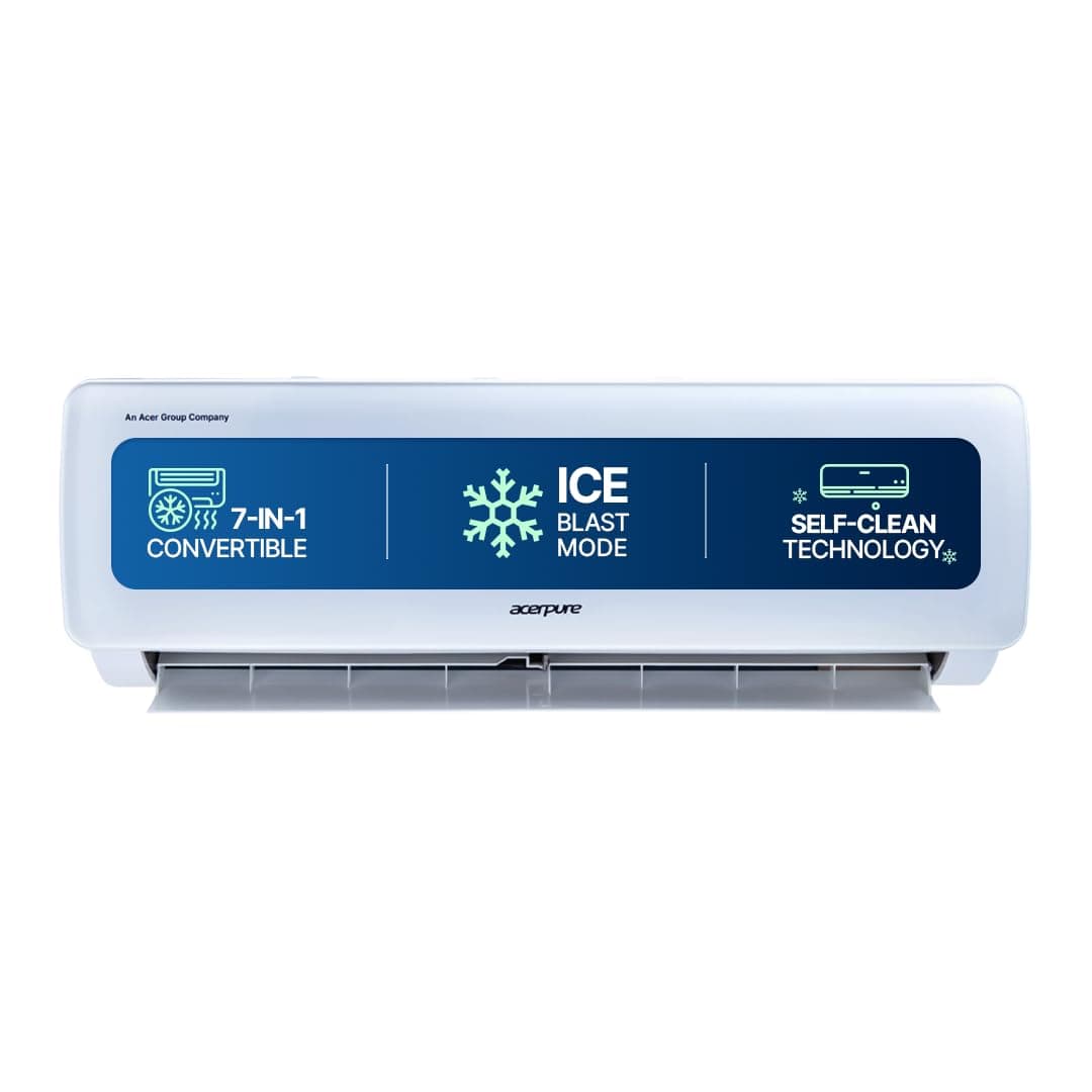 Acerpure Chill Neo 2 Ton 3 star, New star rated split ac(Copper, 4 Way Swing, 7 in1, Ice blast mode, Auto Clean, Dust Filter, Inverter Compressor, sleep_mode, AC5IPG62TN3W, White)