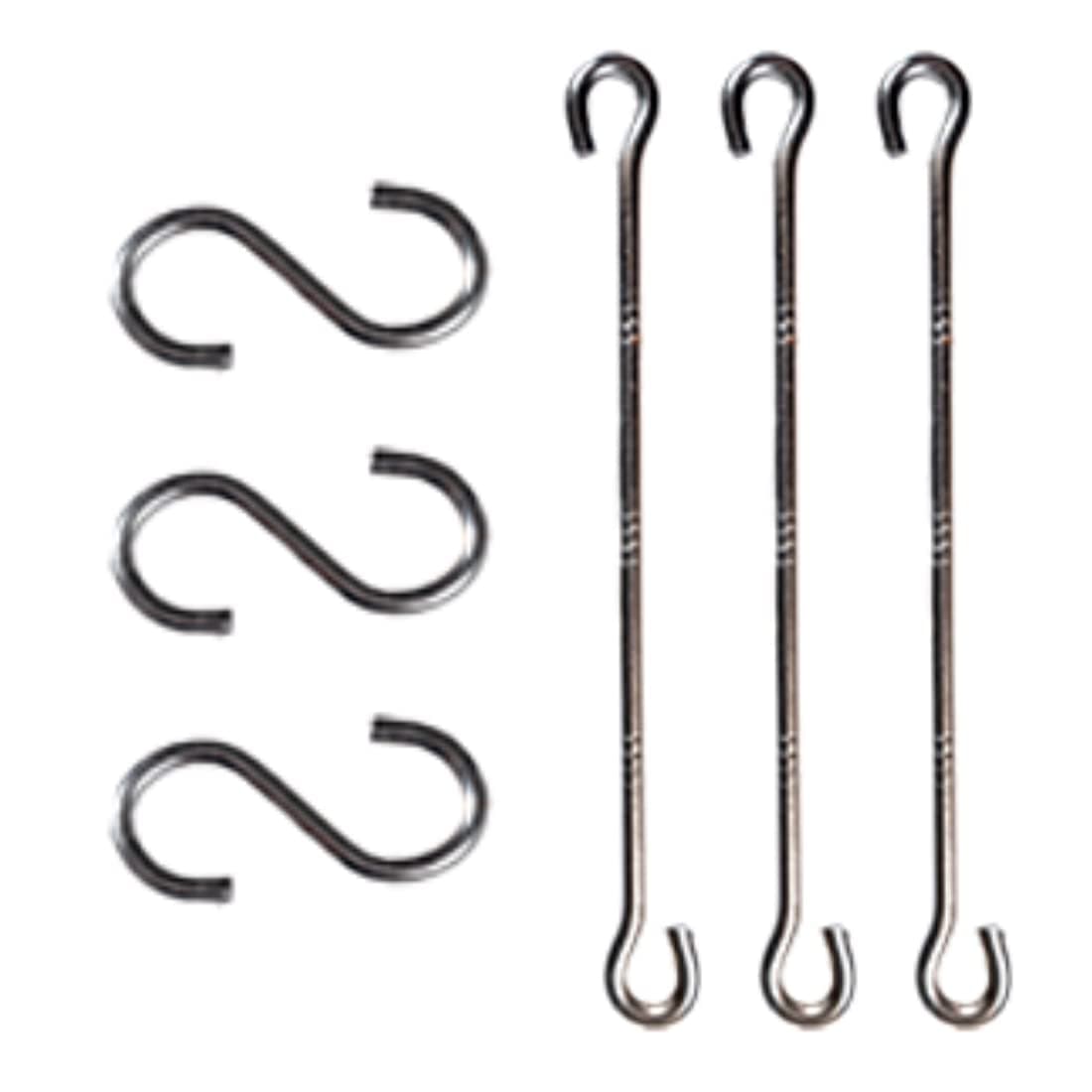 Patiofy Strong & Sturdy Swing Hanging Accessories Kit for Swing Chair & Hammock/Stainless Steel Swing Accessories Set/ 360' Rotating Swing Accessories to Hang Hold up to 200 Kgs (3 S Hook & 3 Rod)