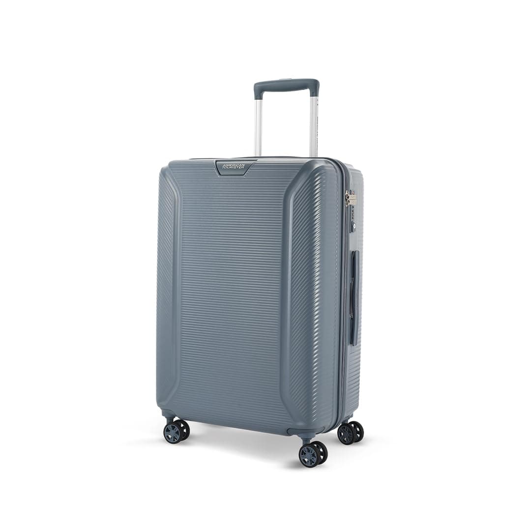 American Tourister Robotech|Large Size Check-in Spinner Trolley Bag (77 cm)|360° 8 Wheel Travel Luggage|Hard Case Polycarbonate (PC) Suitcase|Recessed TSA Lock|Cadet Blue