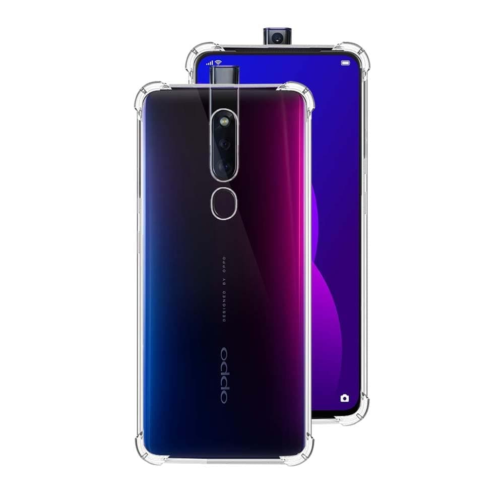 7SEVEN® Back Cover for Oppo F11 Pro Transparent Mobile Back Case Shock Proof Design Camera Edges Protection Crystal Clear Phone Case Silicon Soft TPU and Flexible Bumper Phone Cover