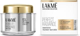 Lakme Absolute Perfect Radiance Brightening Night Cream 50 g|| Daily Repair Face Moisturizer for Illuminated|| Glowing Skin -With Glycerin & Niacinamide