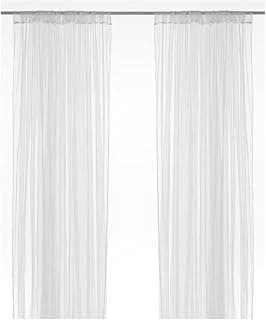 Ikea LILL Polyester Net Curtains, White, (300 X 280 cm) Pack of 2