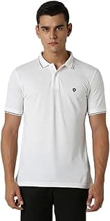 Van Heusen Men's Cotton Solid Regular Fit Collar Polo T-Shirt