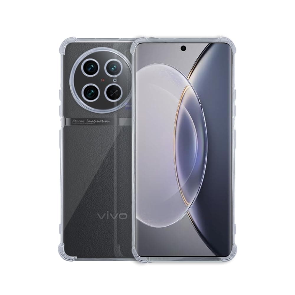 7SEVEN® Back Cover for VIVO X90 Pro Transparent Mobile Back Case Shock Proof Design Camera Edges Protection Crystal Clear Phone Case Silicon Soft TPU and Flexible Bumper Phone Cover