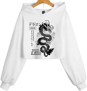 Dragon Crop Hoodie Women Girl Casual Stylish Latest Black White Lavender Pink Under 399 499