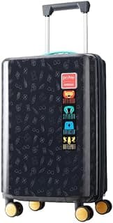 American Tourister Harry Potter x American Tourister Hogwarts Club 57cm Spinner Luggage |33L Spacious Cabin Trolley | Double Wheels | Recessed Combination Lock | Hogwarts House Edition Jet Black | 3 Year Global Warranty