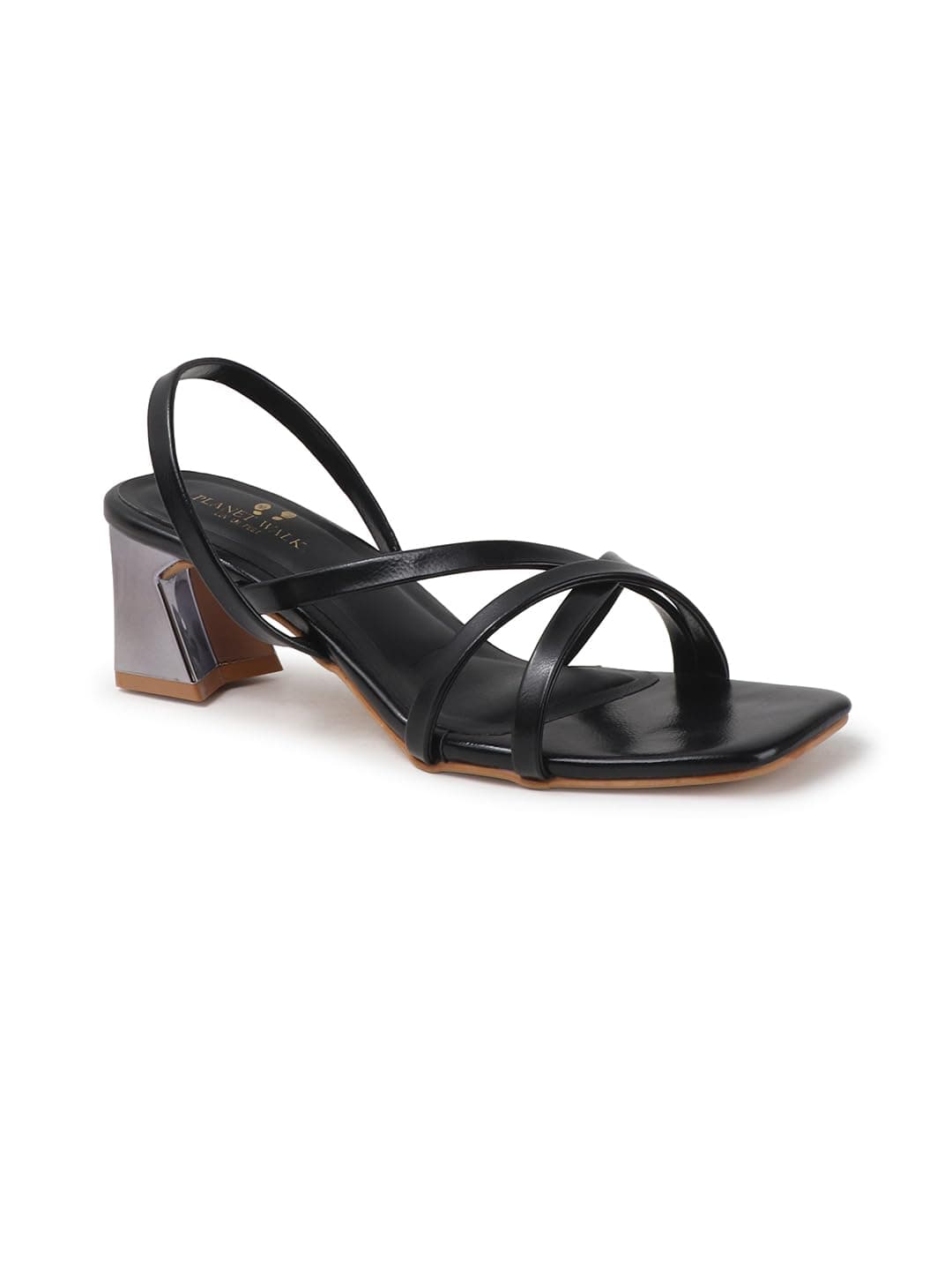 SHOECUBE Women's Elevate Heel Sandals Comfortable Cushioned Footbed Adjustable Straps Anti-Slip Outsole Stylish & Elegant Design For Girls/Ladies