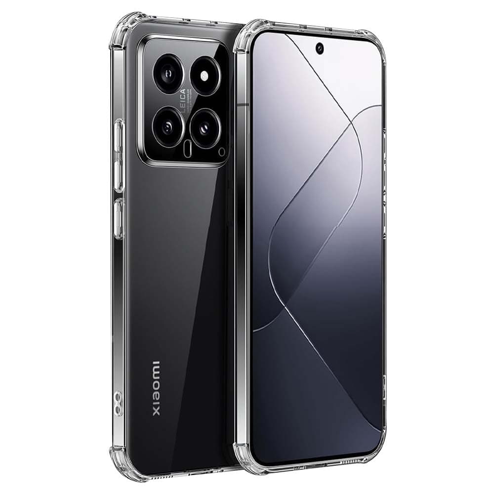 7SEVEN® Back Cover for Xiaomi 14 5G Transparent Mobile Back Case Shock Proof Design Camera Edges Protection Crystal Clear Phone Case Silicon Soft TPU and Flexible Bumper Phone Cover