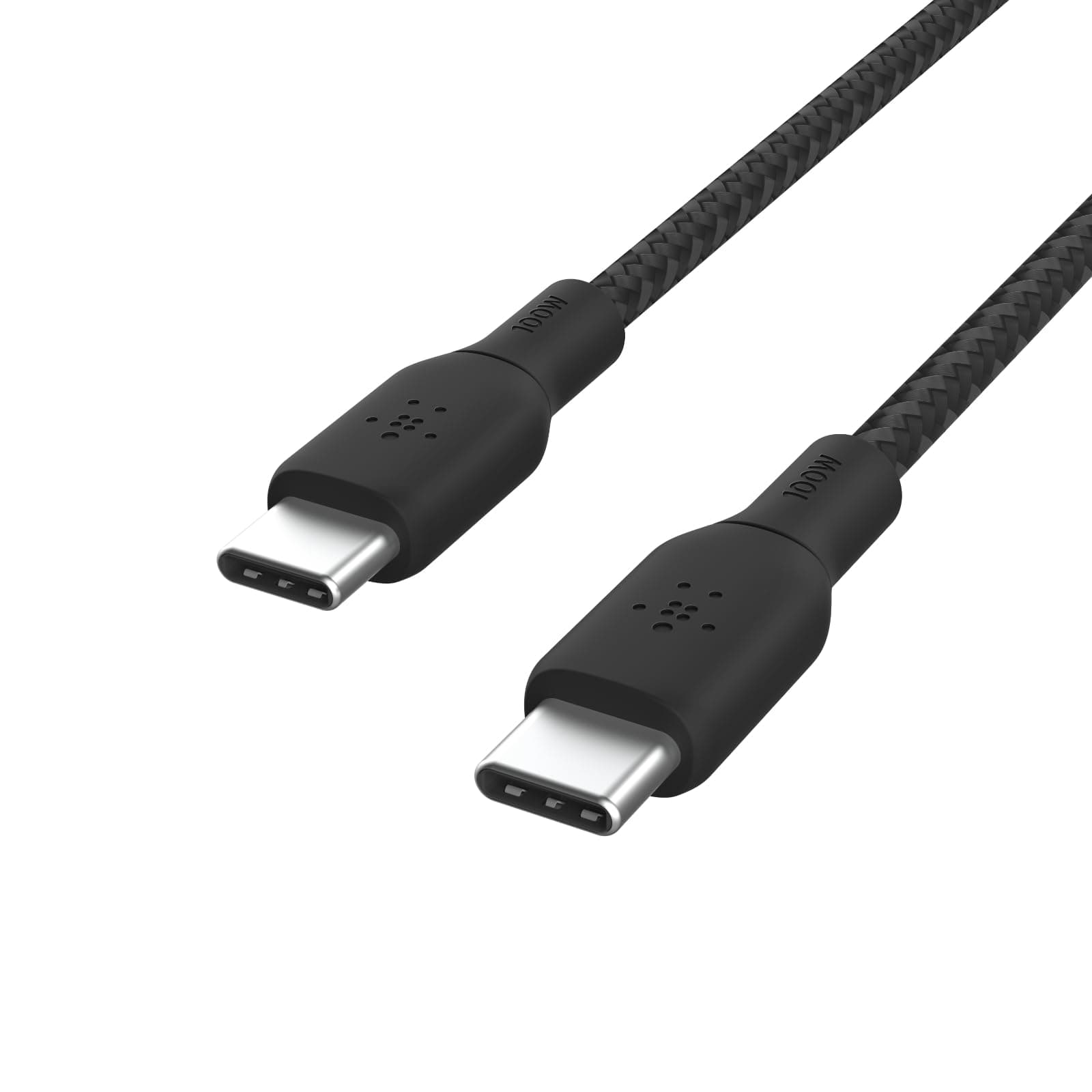 Belkin USB-IF Certified Braided Smartphone USB Cable 100 W USB-C To USB-C (Type C) Charge Cable, 9.9 Feet / 3M, Black
