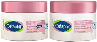 Cetaphil Brightening Day and Night Protection Cream, White, 50 ml Combo
