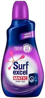 Surf Excel Matic Liquid Detergent Front Load, Specially Designed For 100% Tough Stain Removal In Front Load Machines, 500 Ml, 1 Count