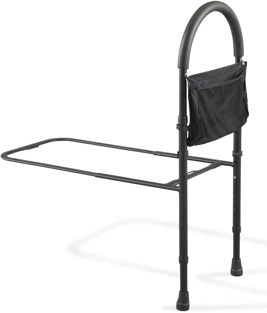 DIALDRCARE Aluminum Adjustable Bedside Safety and Stability Bed Assist Rail Handle (Black), for Kid