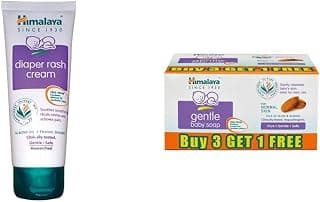 Himalaya Diaper Rash Cream,100gm & Himalaya Gentle Baby Soap (4N*75g)