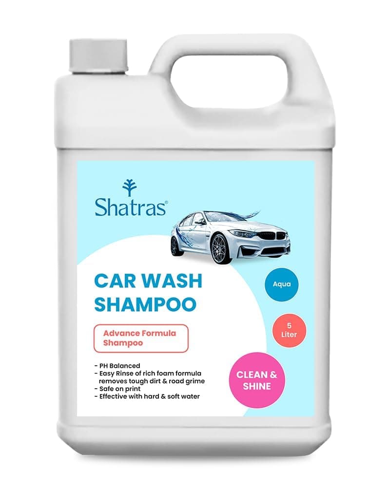 Shatras 5 Litre Foam Car Wash Shampoo Concentrate – pH Neutral Formula, Thick Suds with Shine-Enhancing Formula