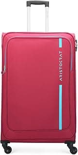 Aristocrat Polyester Hybrid Spinner Suitcase Dasher 4W STR 78 RED, Large, 43 Cm