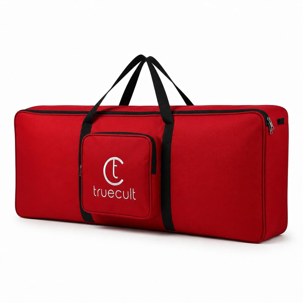 True Cult Polyester Keyboard Bag Compatible with 37 Keys Yamaha & Casio Pss-E30, Pss-F30 Padded Quality with Dust Cover (Red)