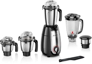 Bosch TrueMixx Pro 1000 Watt 5 Jar Mixer Grinder | Black (MGM8856BIN)