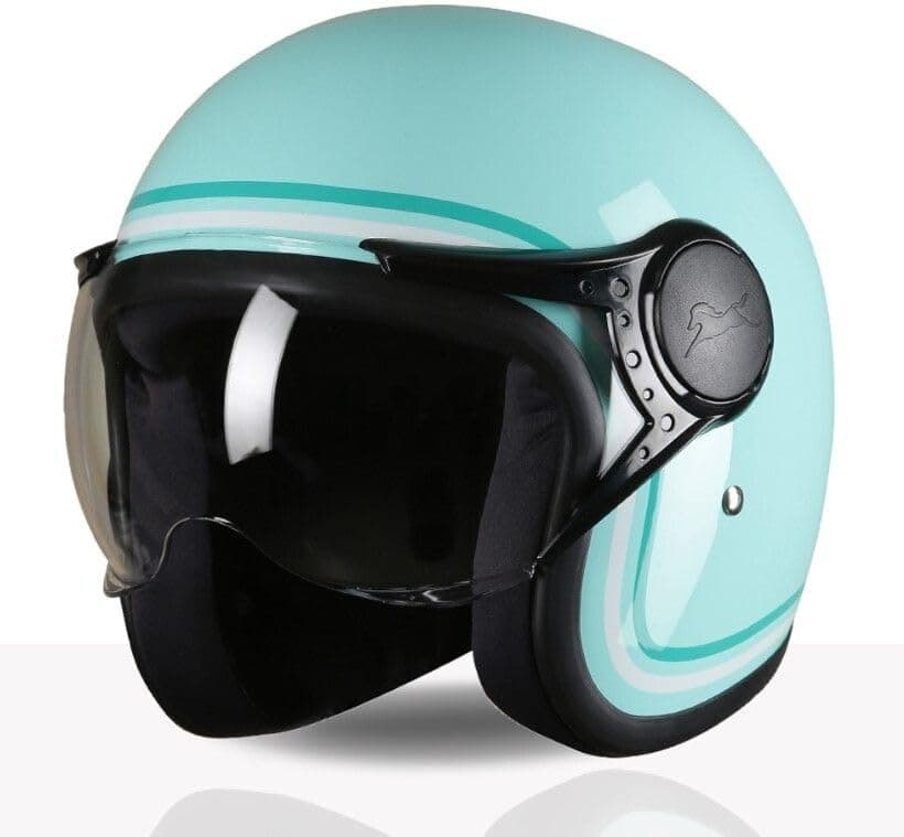 TVS MissFit Women's Open Face Helmet | Lightweight Shell | Pastel Colors Designed Exclusively for Women | Extreme Comfort Fit for Girls | Clear Visor | DOT & ISI Certified