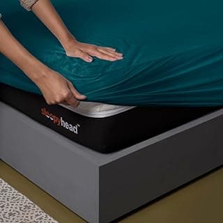 Sleepyhead 100% Waterproof Cotton Feel Mattress Protector | King Size, 78 x 72 Inches | Breathable & Ultra Soft Fitted Bed Protector| Deep Teal