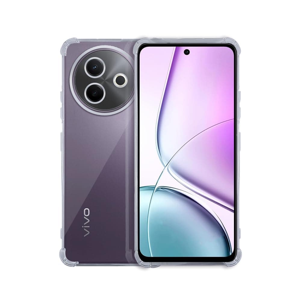 7SEVEN® Back Cover for VIVO Y300i | Y39 5G Transparent Mobile Back Case Shock Proof Design Camera Edges Protection Crystal Clear Phone Case Silicon Soft TPU and Flexible Bumper Phone Cover
