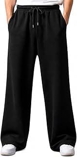 DOBAD Men's Baggy Track Pants | Oversized Cotton Joggers with Elastic Waistband, 2 Side Pockets & One Zipper Pocket | Relaxed Fit Streetwear, Gym & Casual Wear