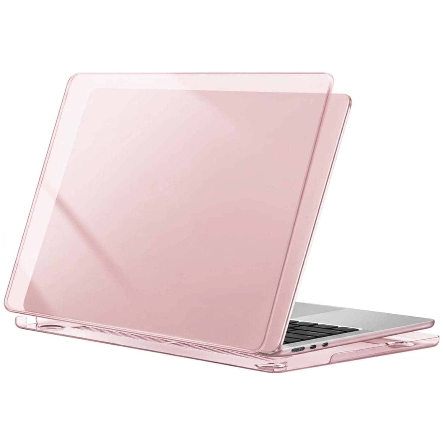 Dyazo Slim Laptop Case Compatible for (2022-2026) MacBook Air 13.6 Inch M2 M3 M4 M5 A2681 A3113 A3240 A3449 | Protective Hard Shell Laptop Cover with Touch ID, Scratch Resistant & Glossy Finish (Pink)