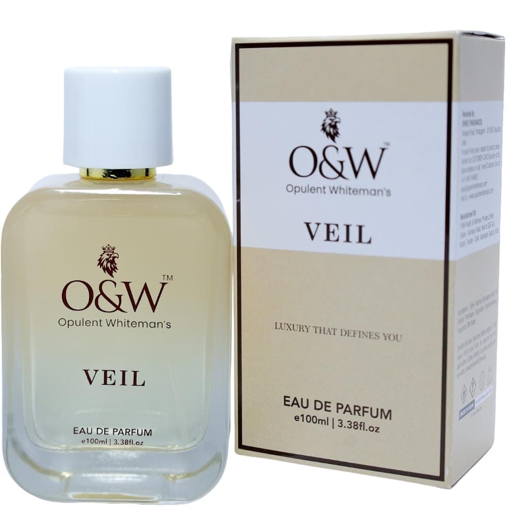 Opulent Whiteman's VEIL Eau De Parfum for Men & Women, 100ml | Long Lasting Citrus Spicy Perfume | Lemon, Cinnamon & Amber Fragrance | For Everyday, Special Occasions and Gift