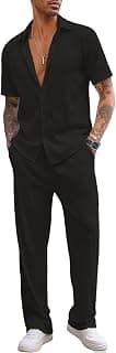 CHKOKKO Men Training Suit Solid Polyester Summer Co-Ord Set With Polo Neck