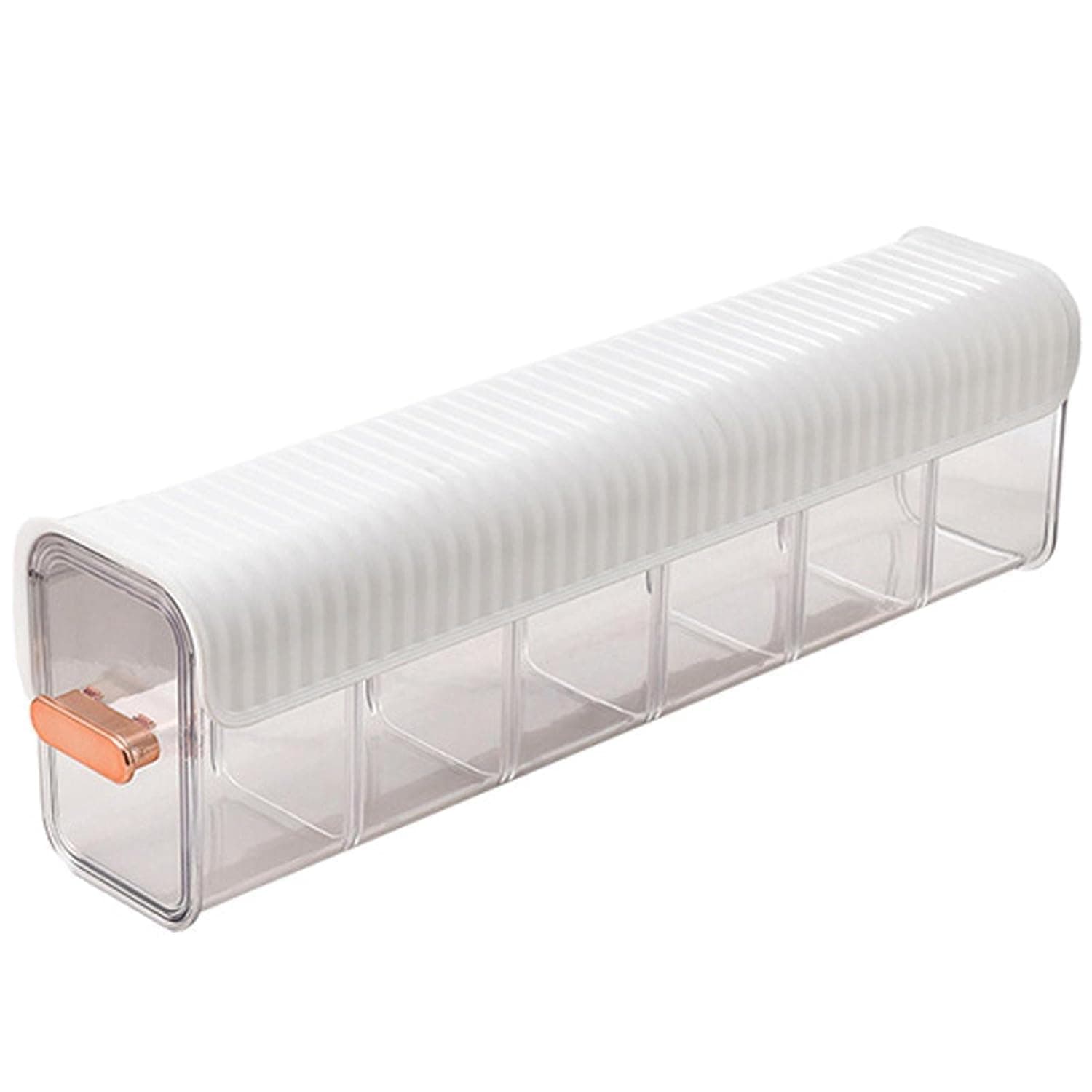 TESTORA 5 Cell Drawer Organizer Storage Box – Self Adhesive Underwear Socks Organizer, Multifunctional Anti Dust Drawer Storage Box for Clothes & Accessories (1 Pc)