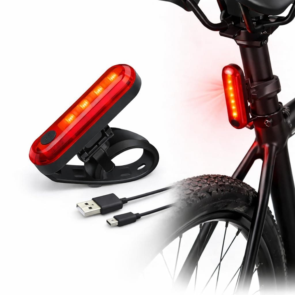 Redvant 120 Lumens Rechargeable USB Rear Light Bicycle Cycling Taillight LED Waterproof MTB Road Bike Lamp Rear Light for Bicycle (1)
