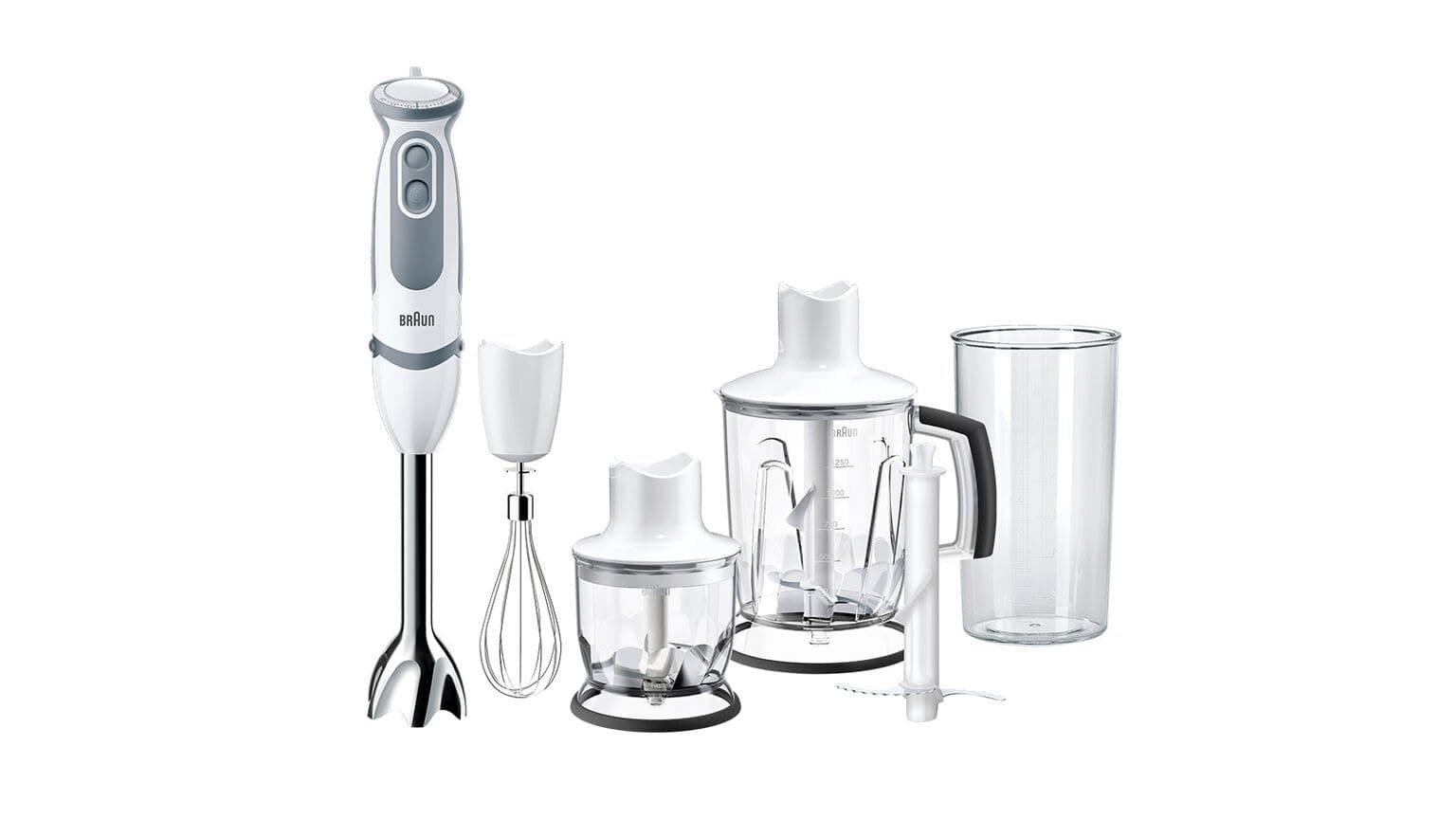 Braun Multiquick 5 MQ 5245 Vario Hand Blender, 1000 Watts, 21 speed, SplashControl - White
